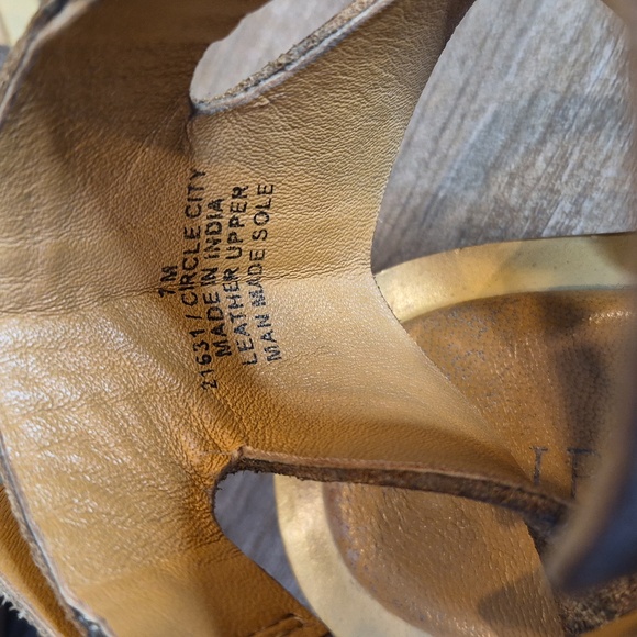 7/7.5 Diba True Genuine Leather Gladiator Sandals, Double Buckle Closure - Picture 8 of 13